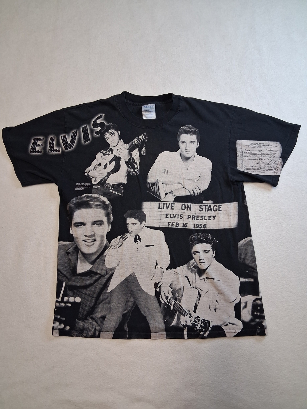 Vintage Elvis Presley Black Graphic Tour T-Shirt